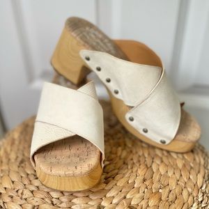 Kork Ease | Tatum Clog Leather Sandals, size 6